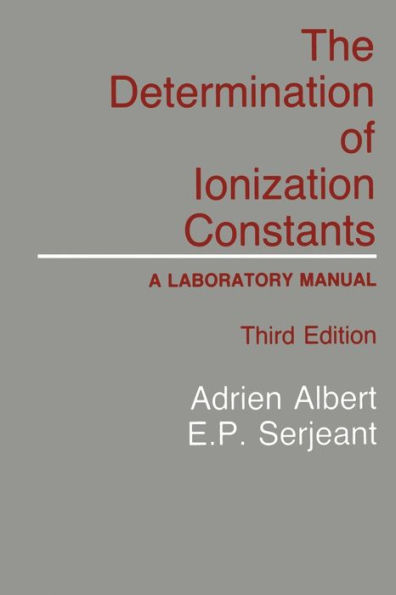 The Determination of Ionization Constants: A Laboratory Manual