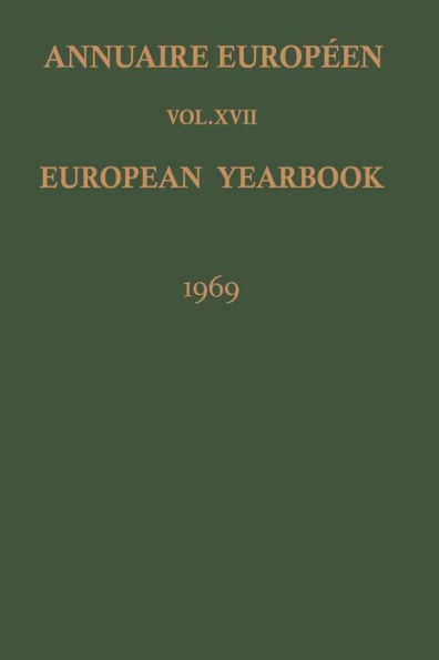 Annuaire Europï¿½en / European Yearbook