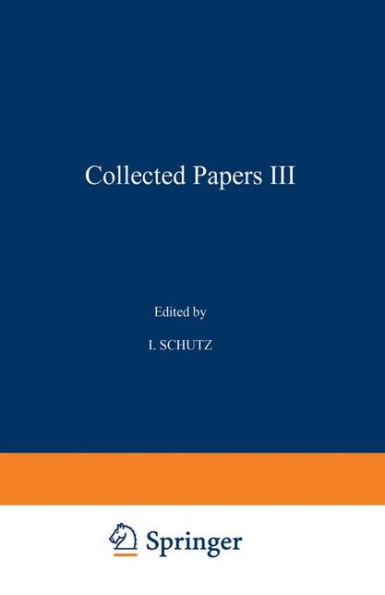 Collected Papers III: Studies in Phenomenological Philosophy