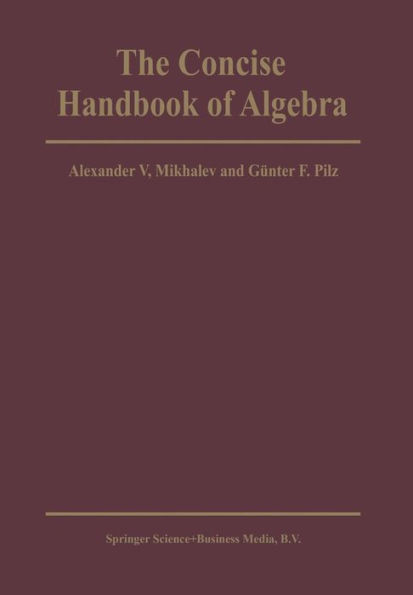 The Concise Handbook of Algebra