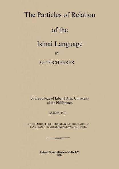 The Particles of Relation of the Isinai Language