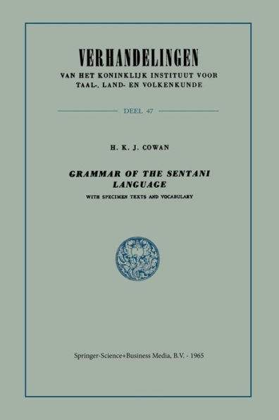 Grammar of the Sentani Language: With Specimen Texts and Vocabulary