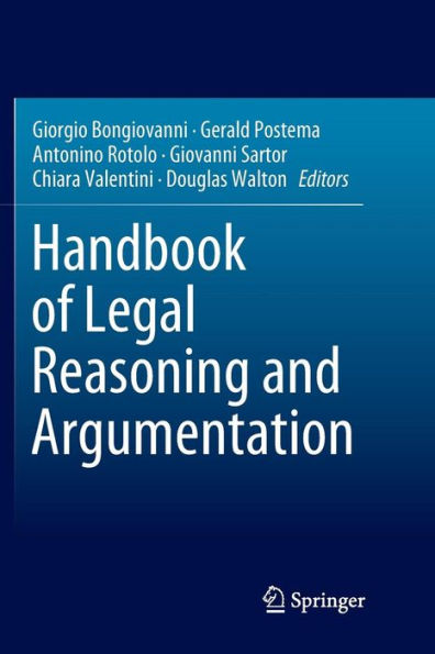 Handbook of Legal Reasoning and Argumentation