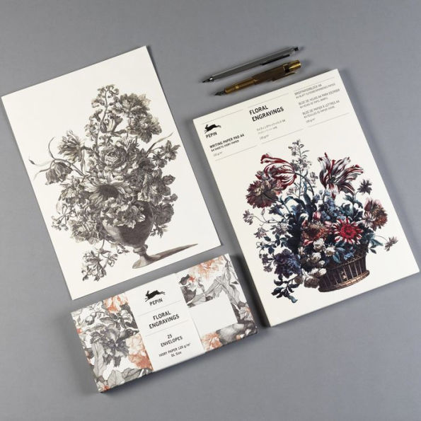 Floral Engravings A4 Writing Paper Pad