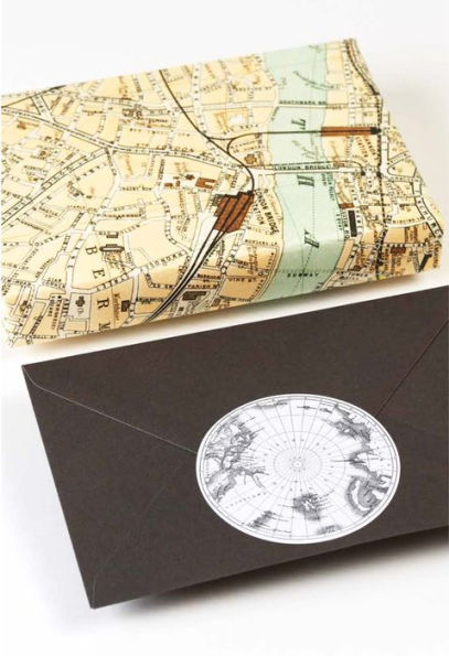 Historical Maps Label, Sticker & Tape Book