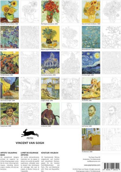 Vincent van Gogh Artists' Colouring Book