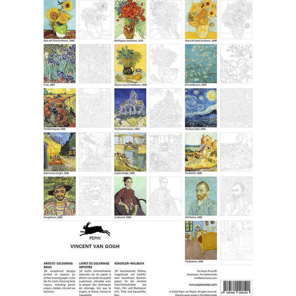 Vincent van Gogh Artists' Colouring Book