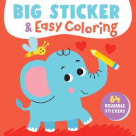 Title: Big Sticker & Easy Coloring (Elephant): 64 Reusable Stickers, Author: Yoyo Books