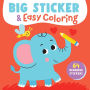 Big Sticker & Easy Coloring (Elephant): 64 Reusable Stickers