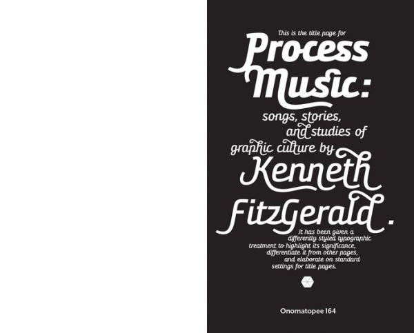 Process Music: Songs, Stories and Studies of Graphic Culture