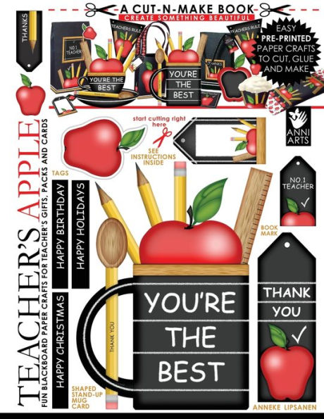 Teacher's Apple Cut-n-Make Book: Fun Blackboard Paper Crafts for Teacher's Gifts, Packs and Cards