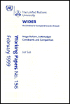 Title: Wage Reform, Soft Budget Constraints and Competition (Working Papers No. 156, February 1999), Author: Jian Sun