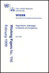 Wage Reform, Soft Budget Constraints and Competition (Working Papers No. 156, February 1999)