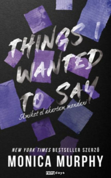 Things I wanted to say: Amiket el akartam mondani