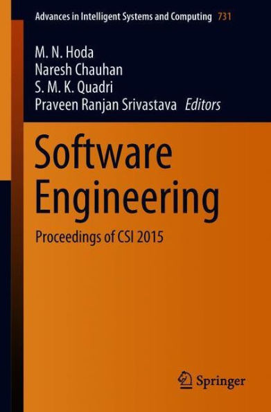 Software Engineering: Proceedings of CSI 2015