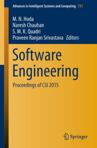 Title: Software Engineering: Proceedings of CSI 2015, Author: M. N. Hoda