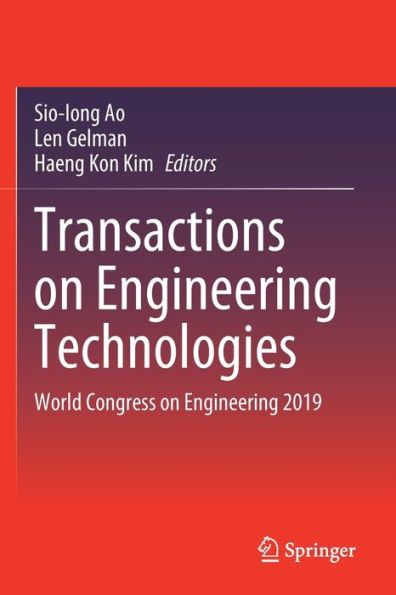 Transactions on Engineering Technologies: World Congress 2019