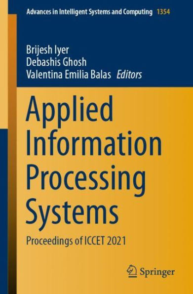 Applied Information Processing Systems: Proceedings of ICCET 2021