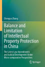 Balance and Limitation of Intellectual Property Protection in China: The Latest Law Amendments and Judicial Development Under Micro-comparative Perspectives