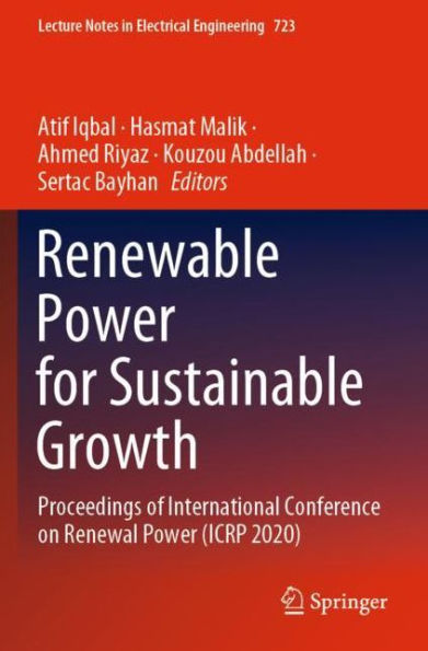 Renewable Power for Sustainable Growth: Proceedings of International Conference on Renewal (ICRP 2020)