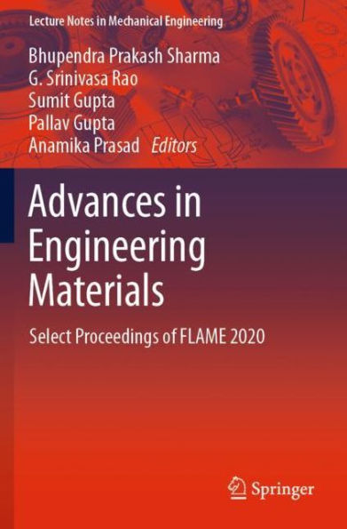 Advances Engineering Materials: Select Proceedings of FLAME 2020