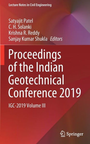 Proceedings of the Indian Geotechnical Conference 2019: IGC-2019 Volume III