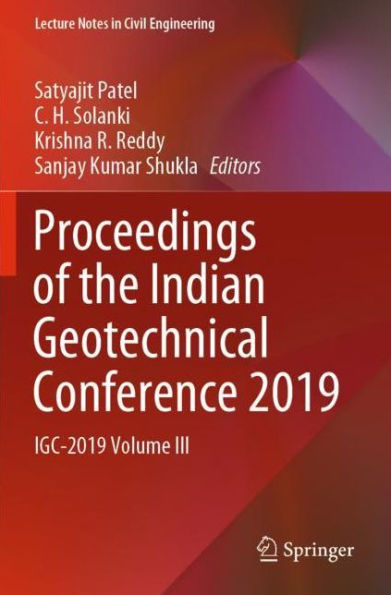 Proceedings of the Indian Geotechnical Conference 2019: IGC-2019 Volume III