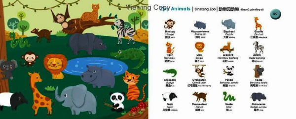 Press-and-Learn English Malay Chinese Words Sound Book