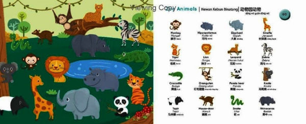 Press-and-Learn English Indonesian Chinese Words Sound Book