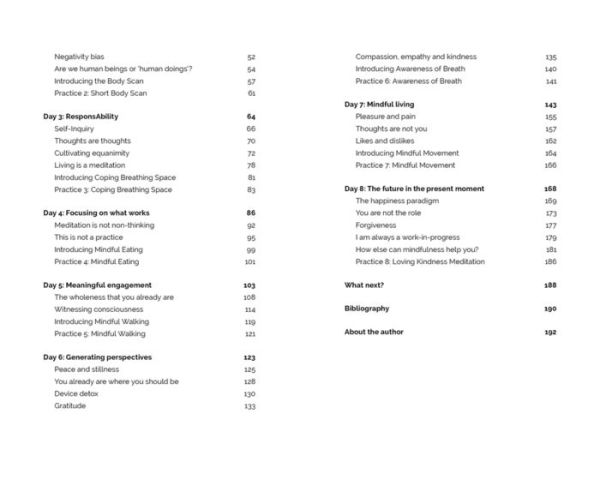 Mindfulness In 8 Days: How To Be Happy And Find Inner Peace In An Unpredictable World