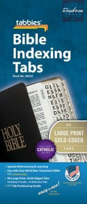 Bible Tab-OT & NT Gld Cath: Large Print Catholic Bible Tabs