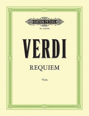 Requiem: Mass for 4 Soli, Choir and Orchestra for the 1st Anniversary of the Death of Alessandro Manzoni, Part(s)