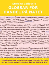 Title: Glossar för handel på nätet: Termer som man bör känna till och fördjupa sig i för att bli bekant med handelsområdet på operativ nivå, Author: Stefano Calicchio