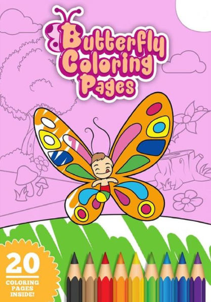 Cute Butterfly Coloring Printable Book For Kids: Easy and Cute Style Coloring Pages of Different Butterflies: with Beautiful Wing Patterns for Boys Girls Kids Ages 4-8 (Ready to be Print)