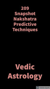 Title: 209 Snapshot nakshatra predictive techniques: Vedic Astrology, Author: Saket Shah