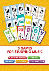 Title: 5 Games for Studying Music: Treble Clef, Bass Clef, Do-Re-Mi Dominos, CDEF Note, Find a Pair Cards, Author: Helen Winter