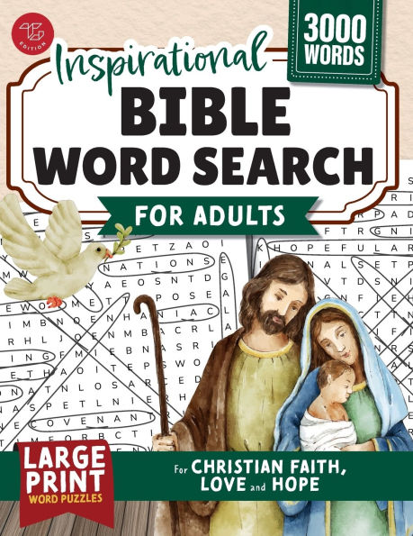 Inspirational Bible Word Search for Adults: Large Print Word Puzzles for Christian Faith, Love and Hope