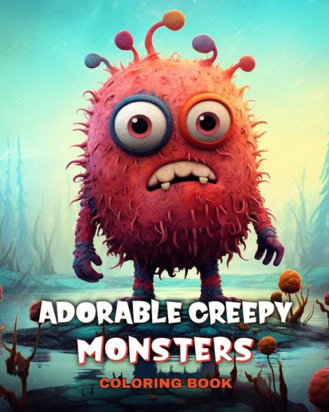 Adorable Creepy Monsters Coloring Book: Fantasy Creatures Coloring Pages for Adults and Teens