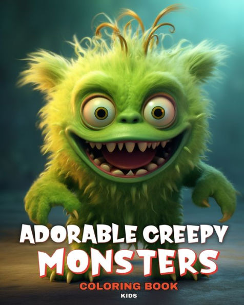 Adorable Creepy Monsters Coloring Book for Kids: Spooky & Cute Coloring Pages for Kids Featuring Funny, Silly Mini Monsters