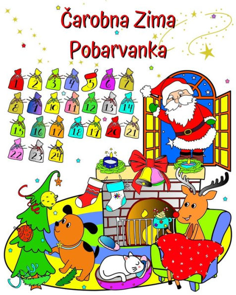 Čarobna Zima Pobarvanka: Bozični dizajni za zimske počitnice za otroke, stare 3 leta in več
