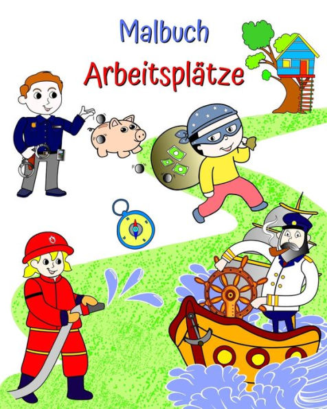 Malbuch, Arbeitsplï¿½tze: Schï¿½ne Illustrationen beliebter Berufe, die Kinder lernen kï¿½nnen