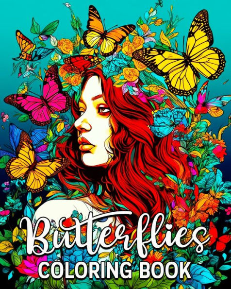 Butterfly Coloring Book: 60 Beautiful Coloring Patterns, Amazing Butterfly Coloring Book for Adults