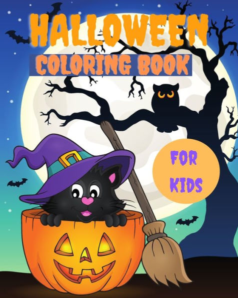 Halloween Coloring Book For Kids: With 48 Spooky Cute Illustrations for Toddlers Trick or Treat