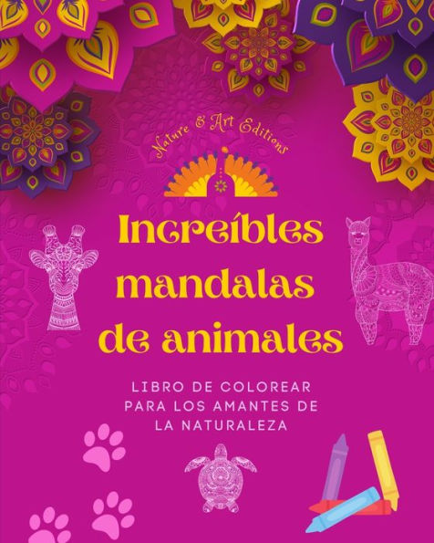 Barnes and Noble Animales Espléndidos: Libro De Colorear Para Adultos:  Mandalas Colorear Adultos Animales