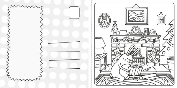 Super Cuties: A Cozy Christmas Coloring Book