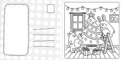 Alternative view 4 of Super Cuties: A Cozy Christmas Coloring Book