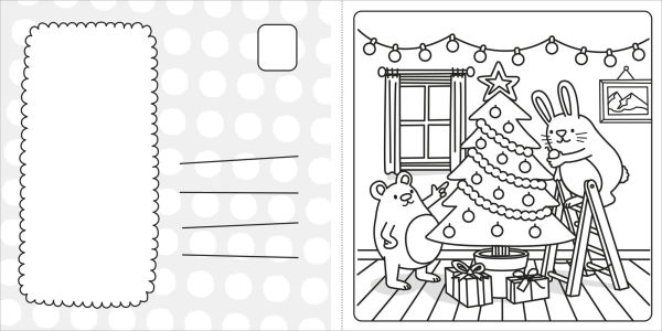 Super Cuties: A Cozy Christmas Coloring Book