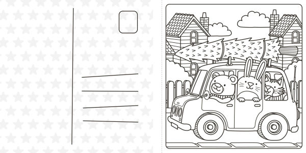 Super Cuties: A Cozy Christmas Coloring Book