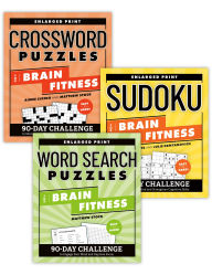 Brain Fitness Puzzle Games Variety Pack: Enlarged Print Sudoku, Crosswords, Word Search