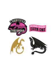 Title: Fourth Wing: I Survived Threshing Stickers - Sticker Set of 4, Author: Out of Print